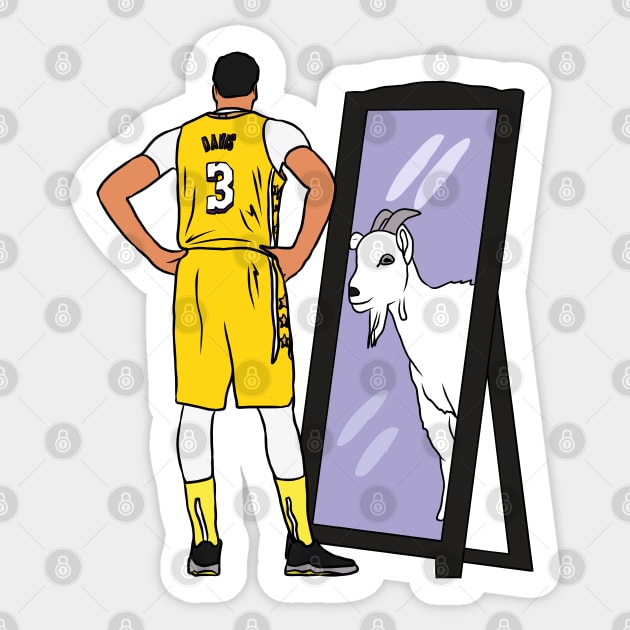 Anthony Davis Mirror GOAT Sticker by rattraptees